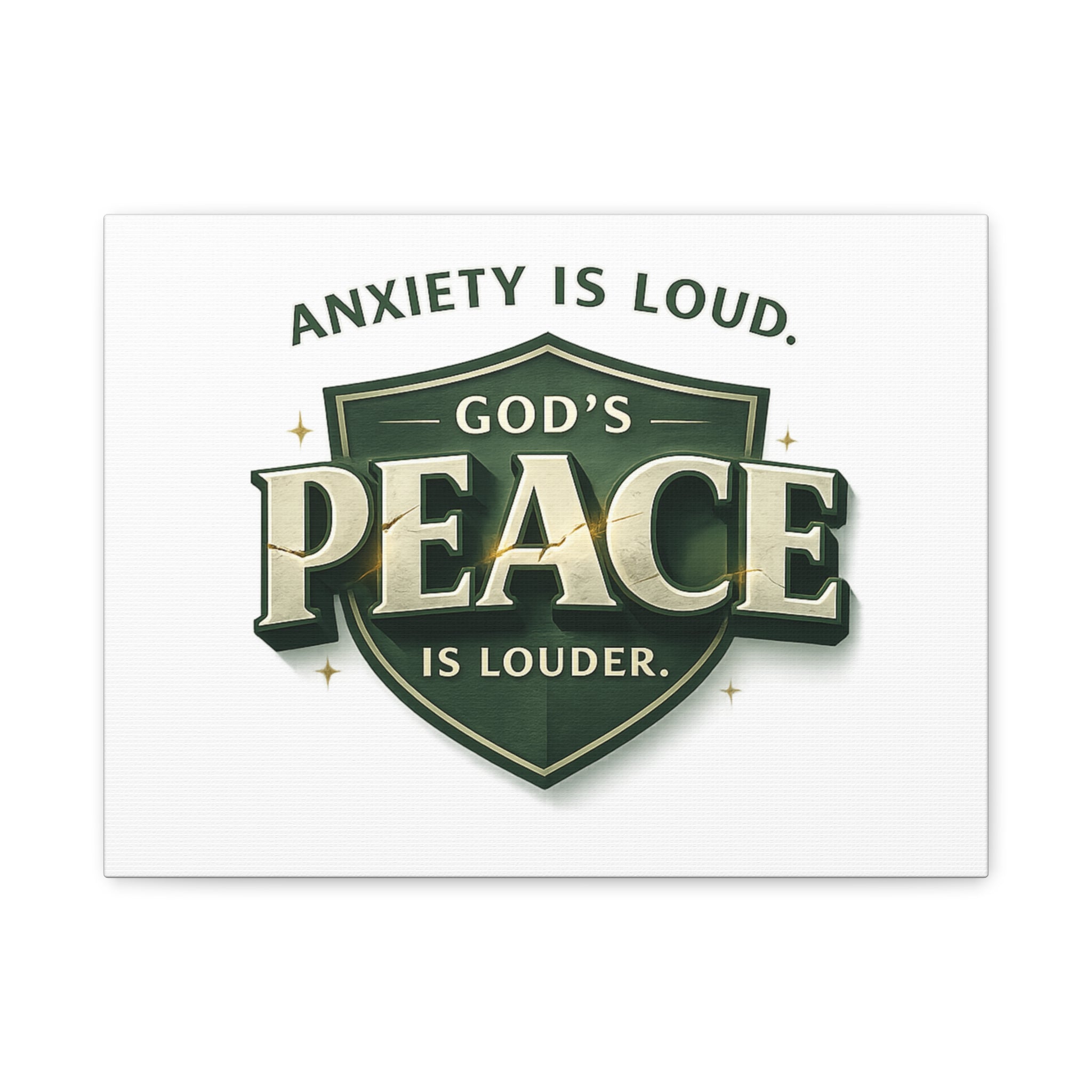 Matte Canvas Print - "Anxiety Is Loud, God's Peace Is Louder" Faith Wall Art