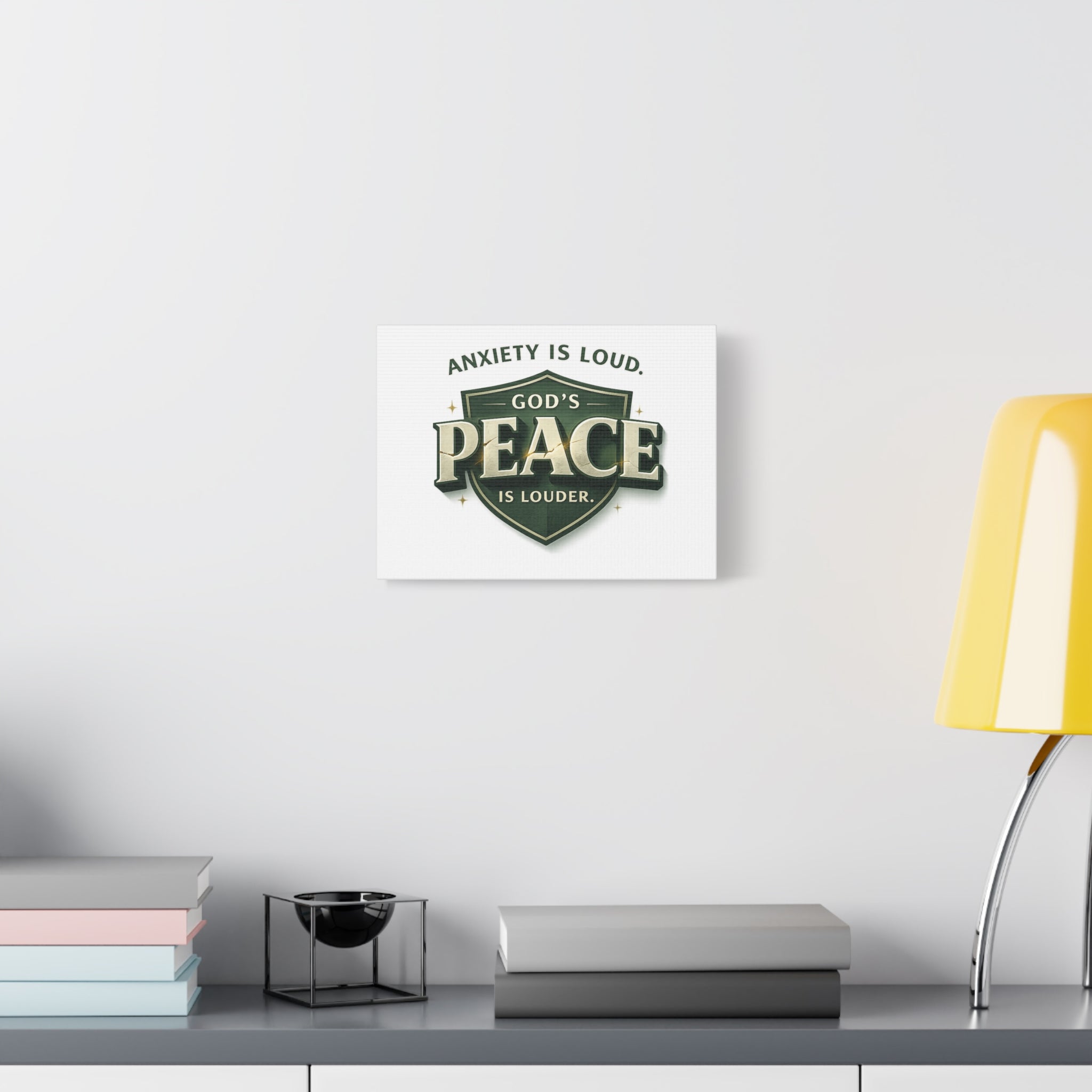 Anxiety Is Loud, God's Peace Is Louder - Christian Canvas  Wall Art | faith Home Decor | Free Shipping