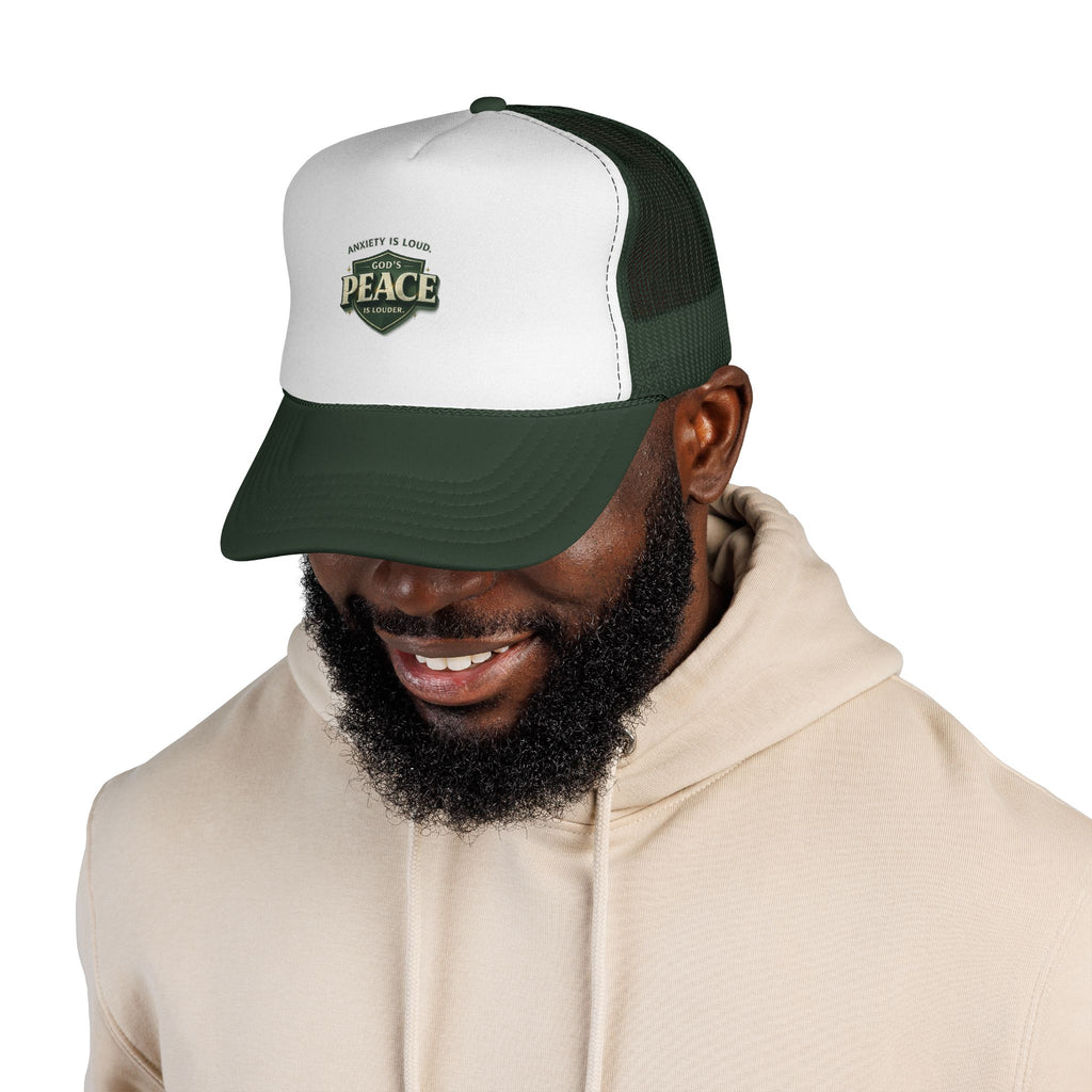 Anxiety Is Quiet, God’s Peace Is Louder – Christian Trucker Hat | Faith Baseball Cap | Religious Gift | Free Shipping