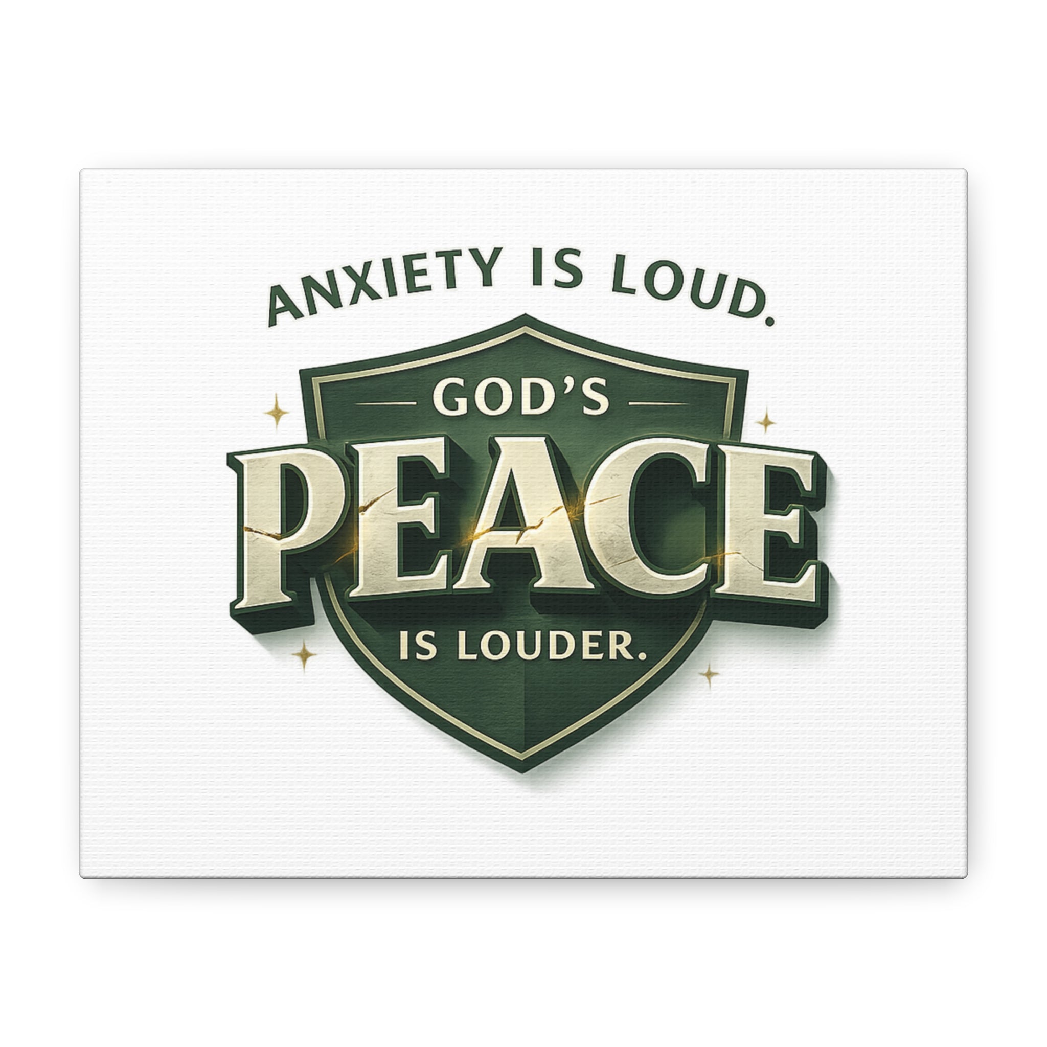 Matte Canvas Print - "Anxiety Is Loud, God's Peace Is Louder" Faith Wall Art