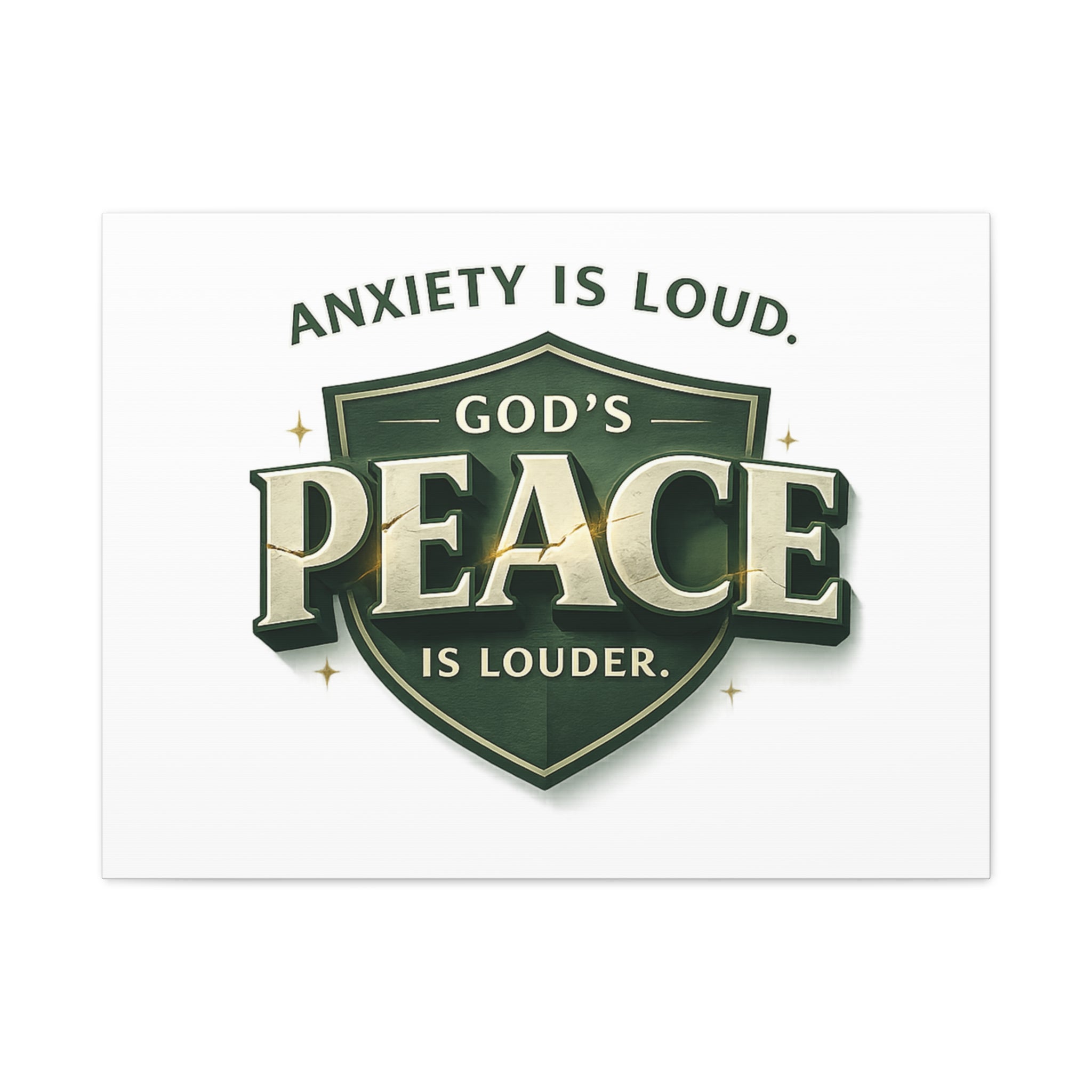Matte Canvas Print - "Anxiety Is Loud, God's Peace Is Louder" Faith Wall Art
