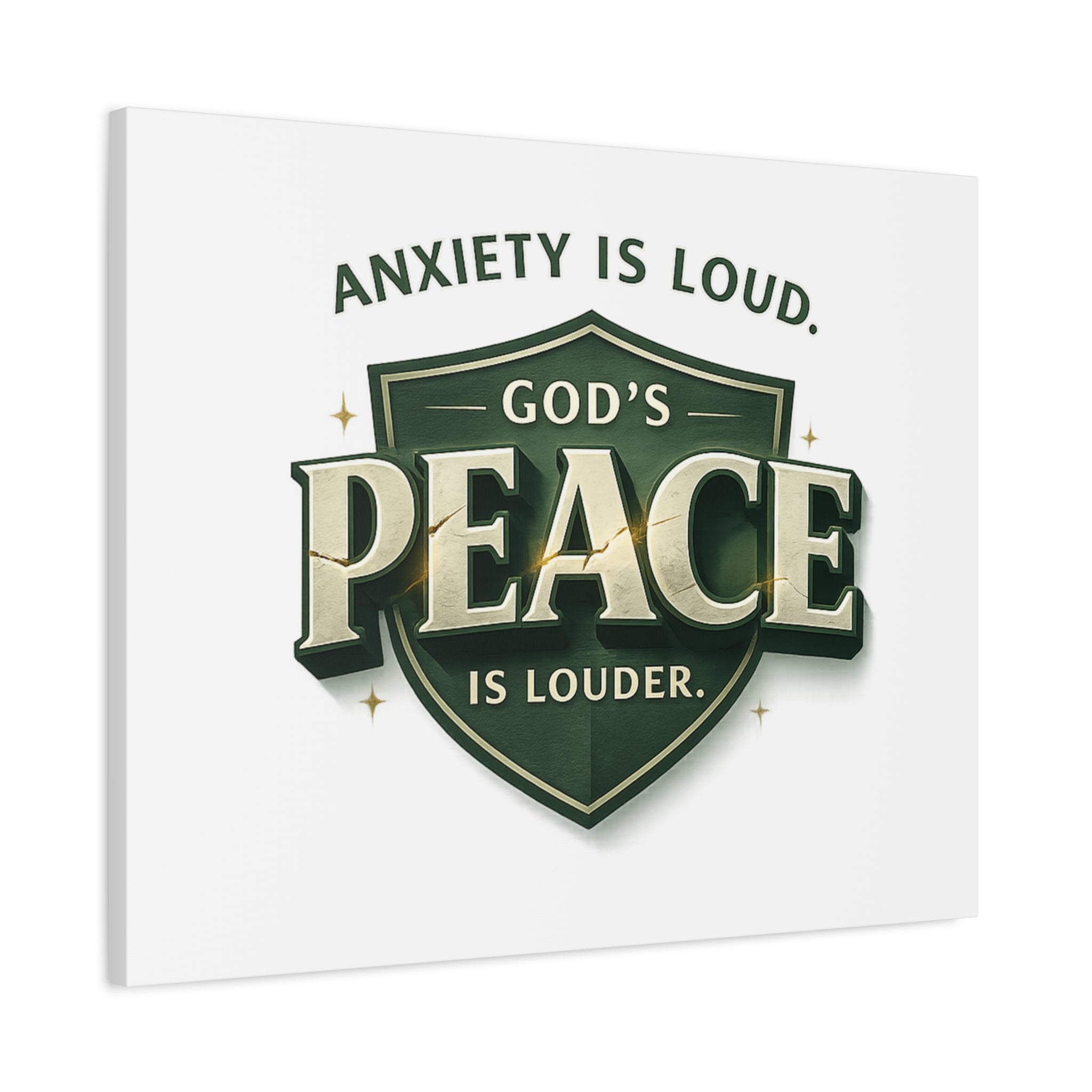 Anxiety Is Loud, God's Peace Is Louder - Christian Canvas  Wall Art | faith Home Decor | Free Shipping
