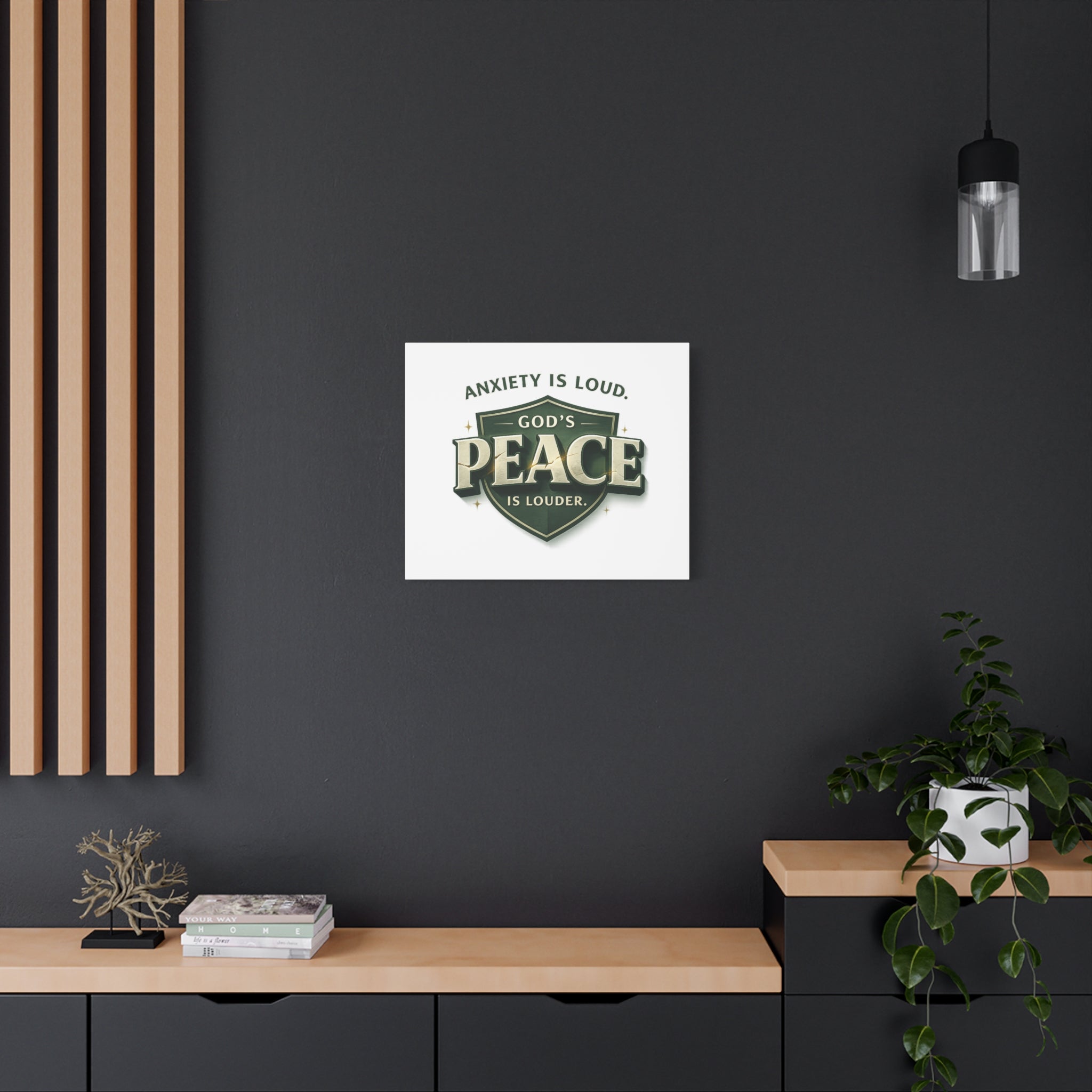 Anxiety Is Loud, God's Peace Is Louder - Christian Canvas  Wall Art | faith Home Decor | Free Shipping
