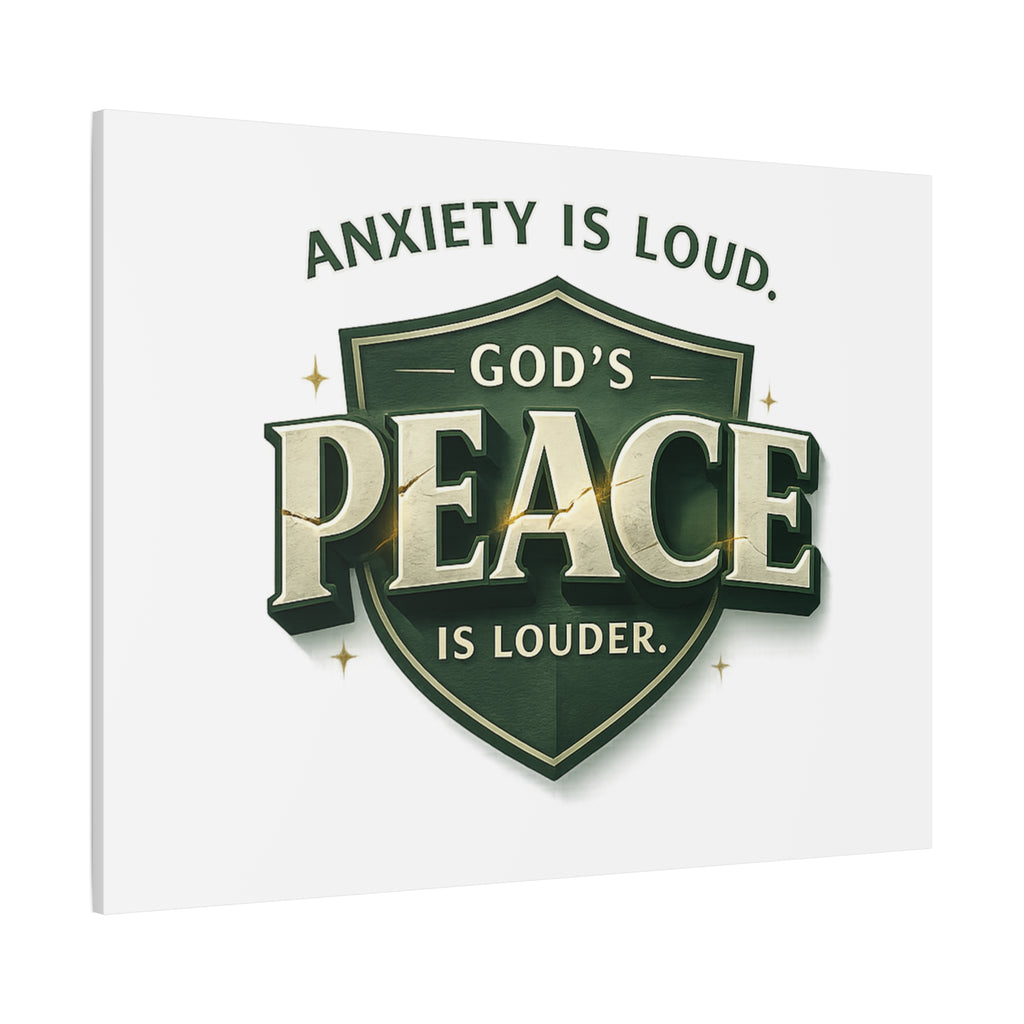 Anxiety Is Loud, God's Peace Is Louder - Christian Canvas  Wall Art | faith Home Decor | Free Shipping