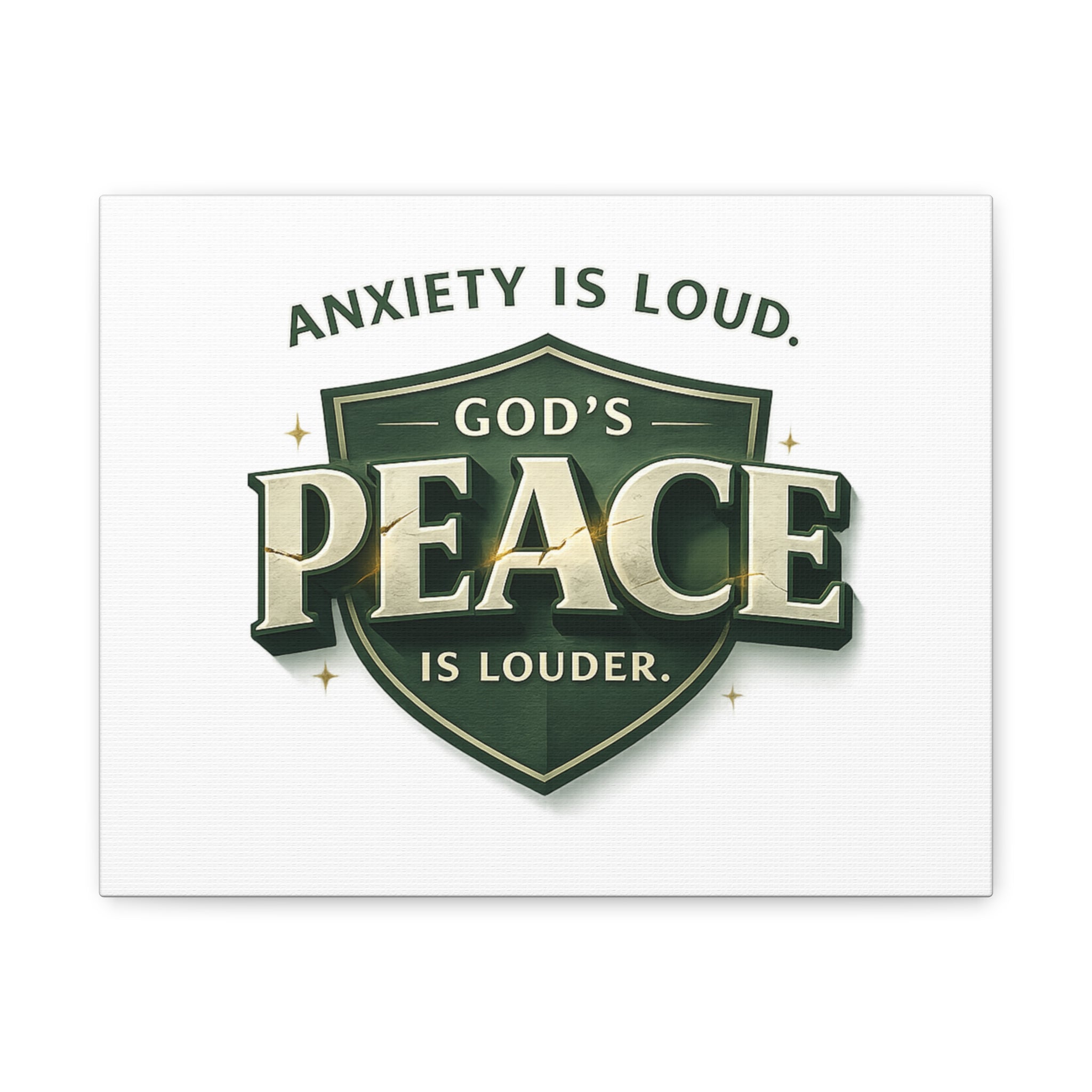 Matte Canvas Print - "Anxiety Is Loud, God's Peace Is Louder" Faith Wall Art