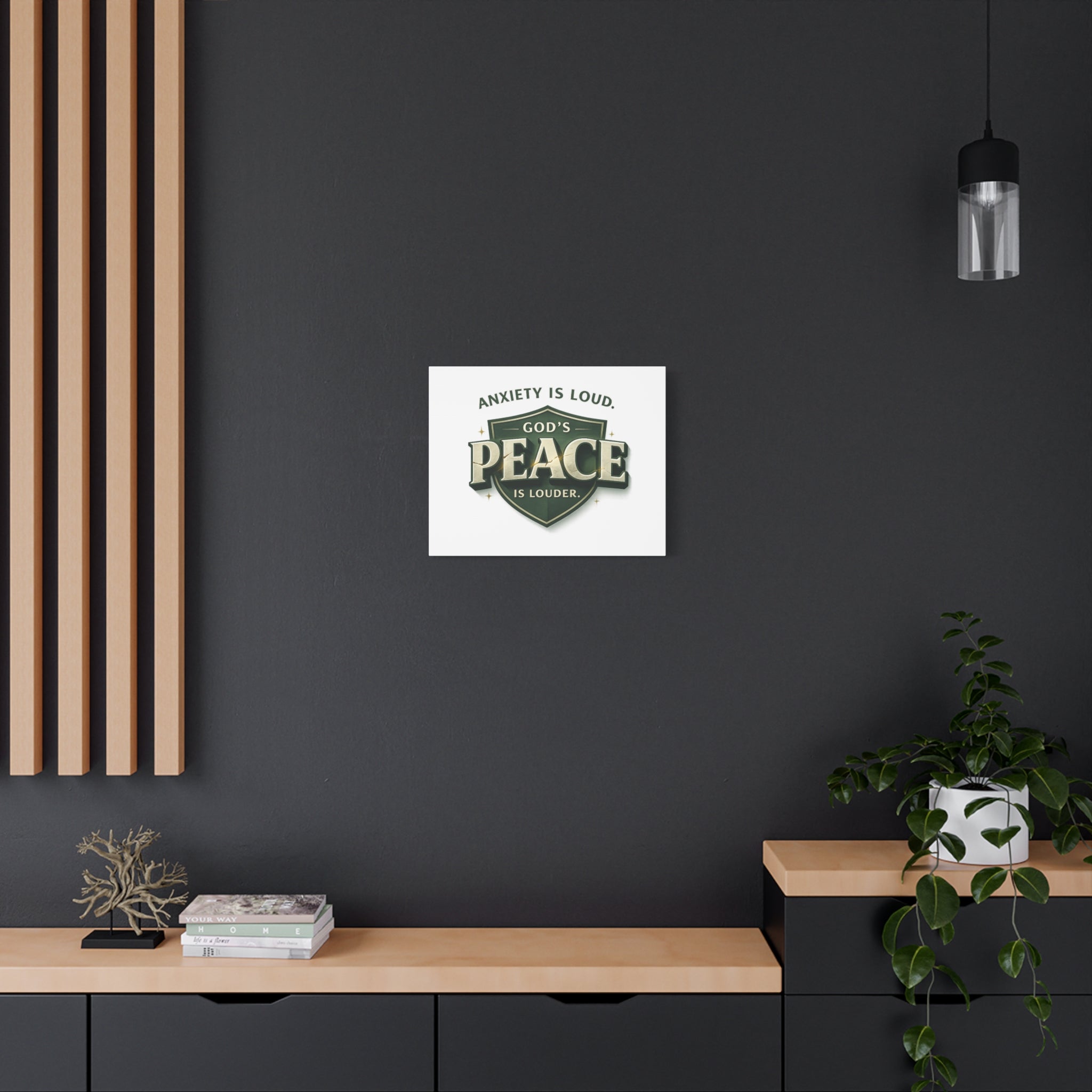 Anxiety Is Loud, God's Peace Is Louder - Christian Canvas  Wall Art | faith Home Decor | Free Shipping