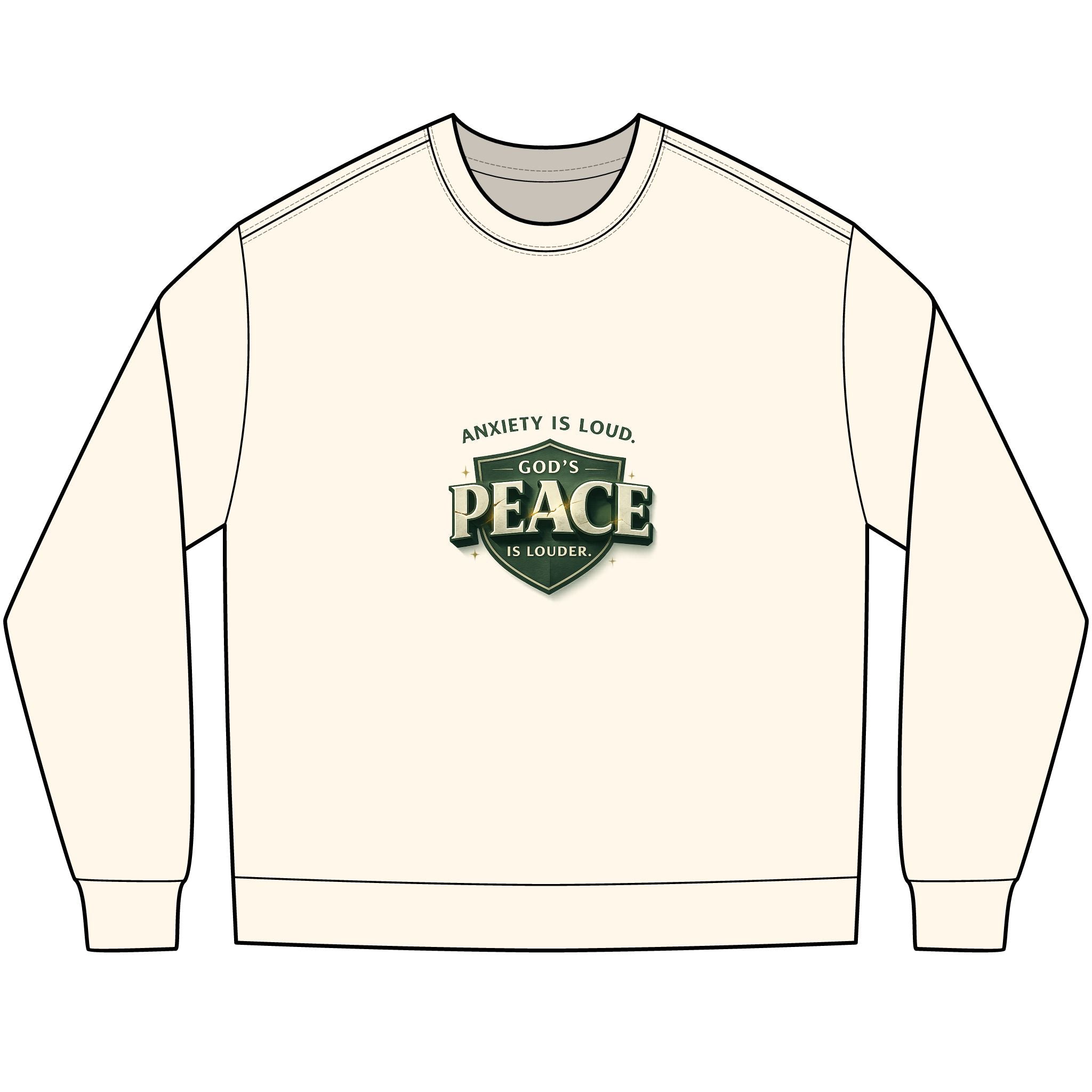 Anxiety Is Loud, God’s Peace Is Louder - Christian Long Sleeve Tee | Faith Shirt
