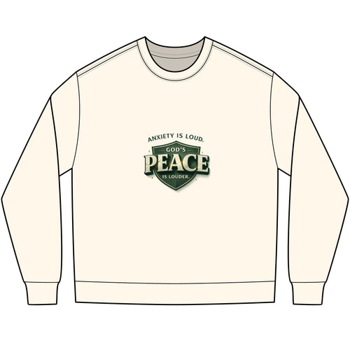 Anxiety Is Loud, God’s Peace Is Louder - Christian Long Sleeve Tee | Faith Shirt