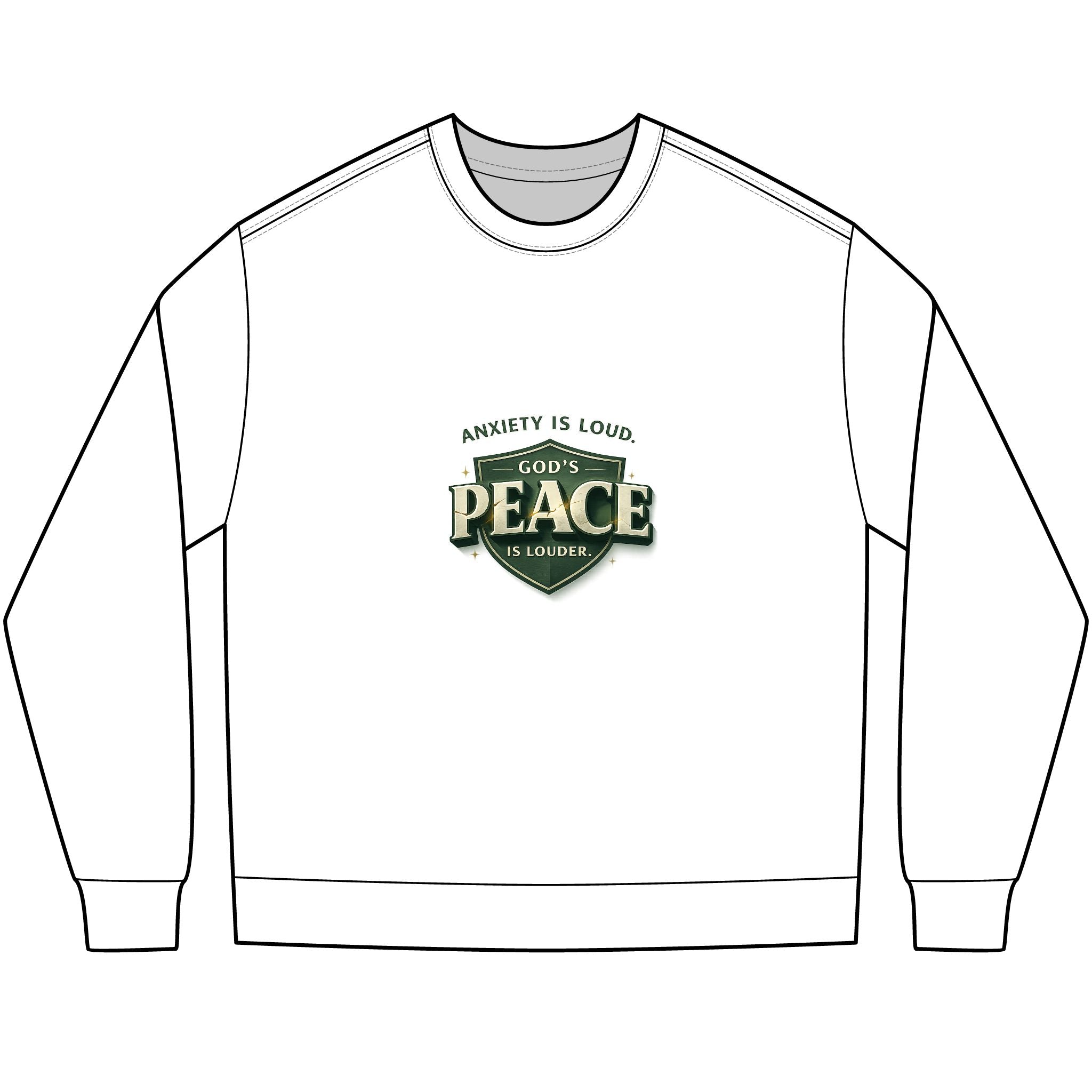 Anxiety Is Loud, God’s Peace Is Louder - Christian Long Sleeve Tee | Faith Shirt
