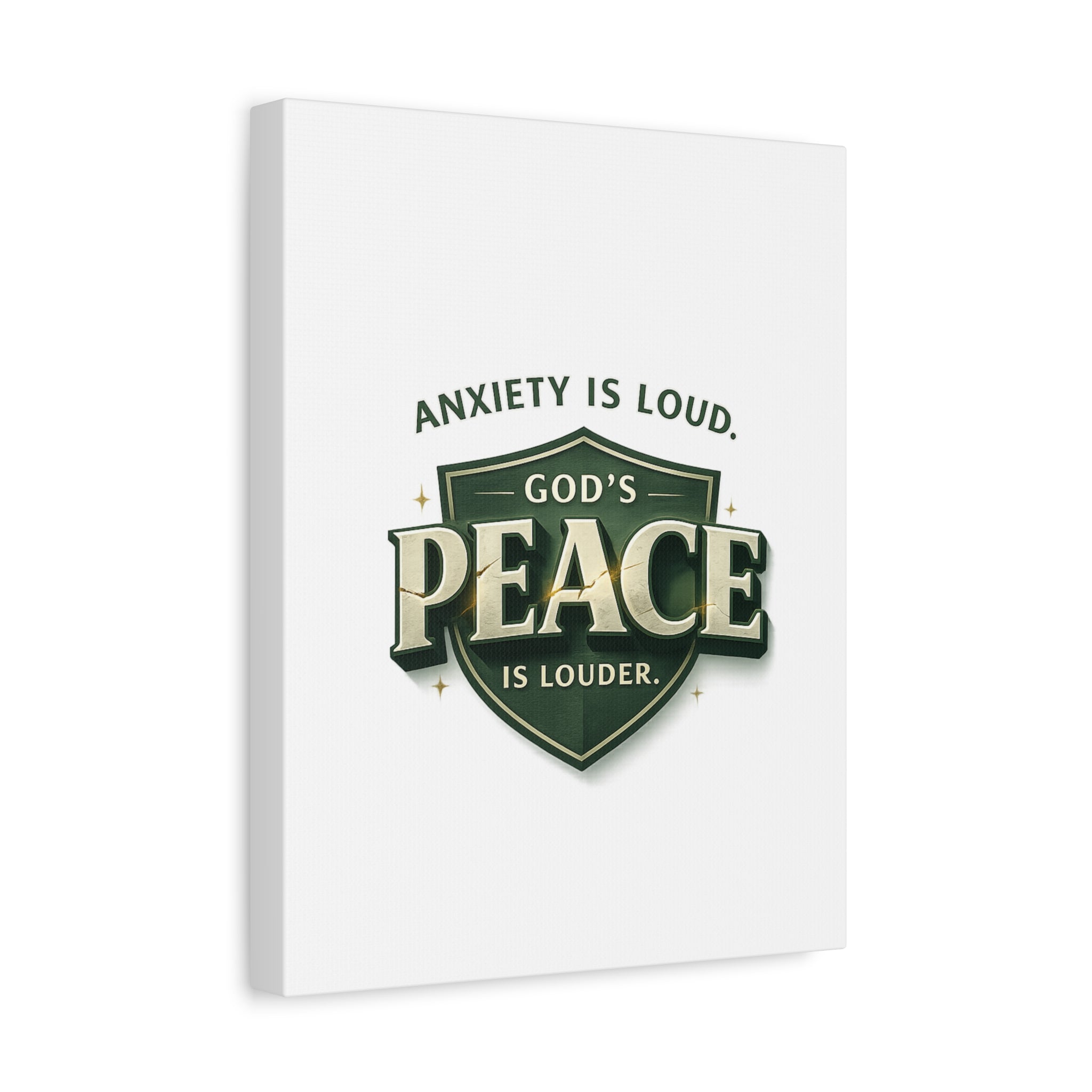 Anxiety Is Loud, God's Peace Is Louder - Christian Canvas  Wall Art | faith Home Decor | Free Shipping