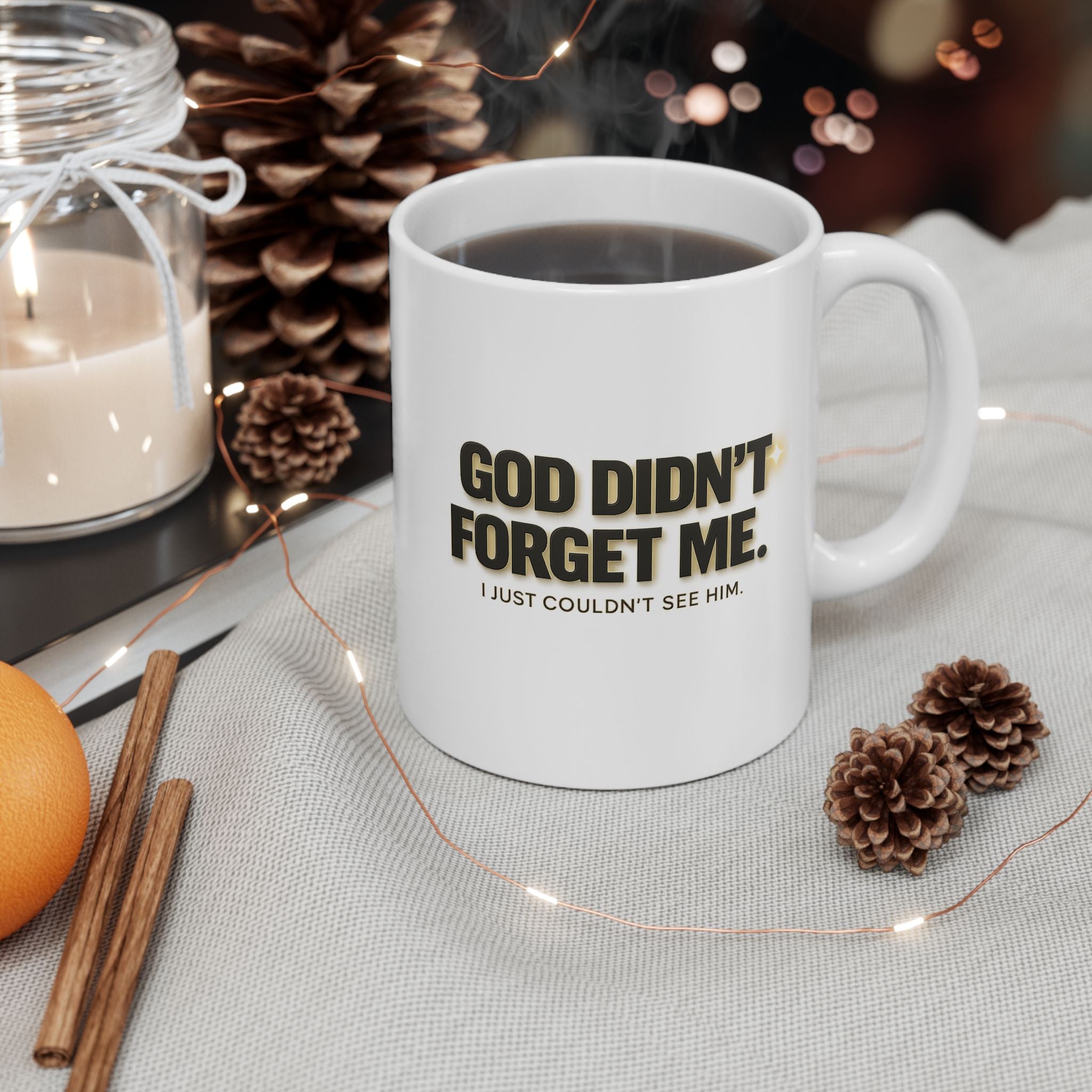 Christian faith coffee mug gift idea for church friends and prayer partners