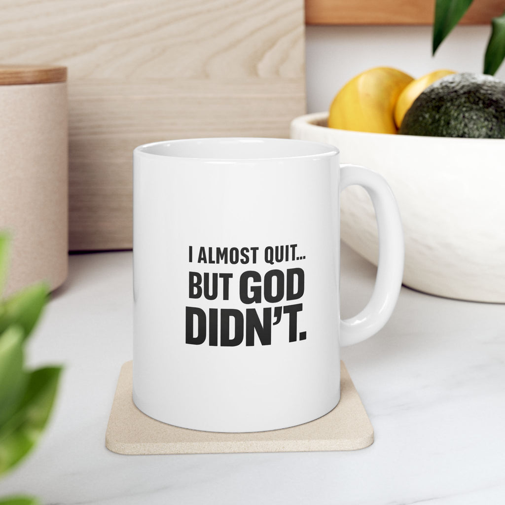 Christian faith encouragement mug for believers who overcame hard seasons