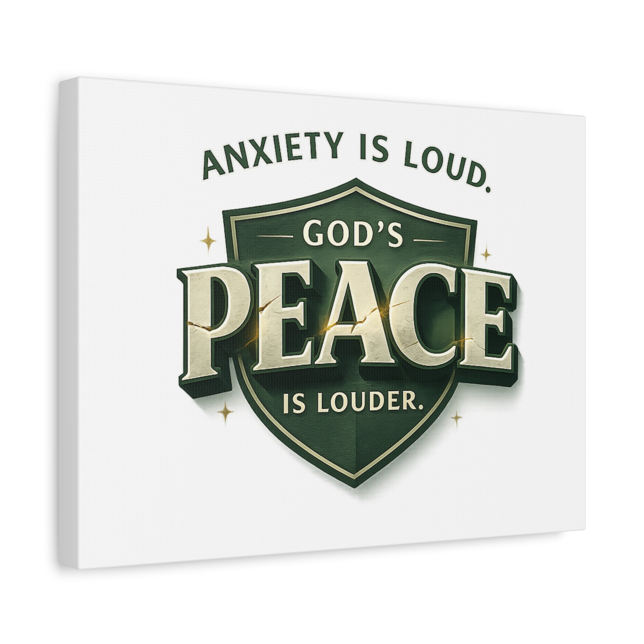 Anxiety Is Loud, God's Peace Is Louder - Christian Canvas  Wall Art | faith Home Decor | Free Shipping