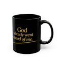 Black ceramic Christian faith coffee mug — bold gift for believers