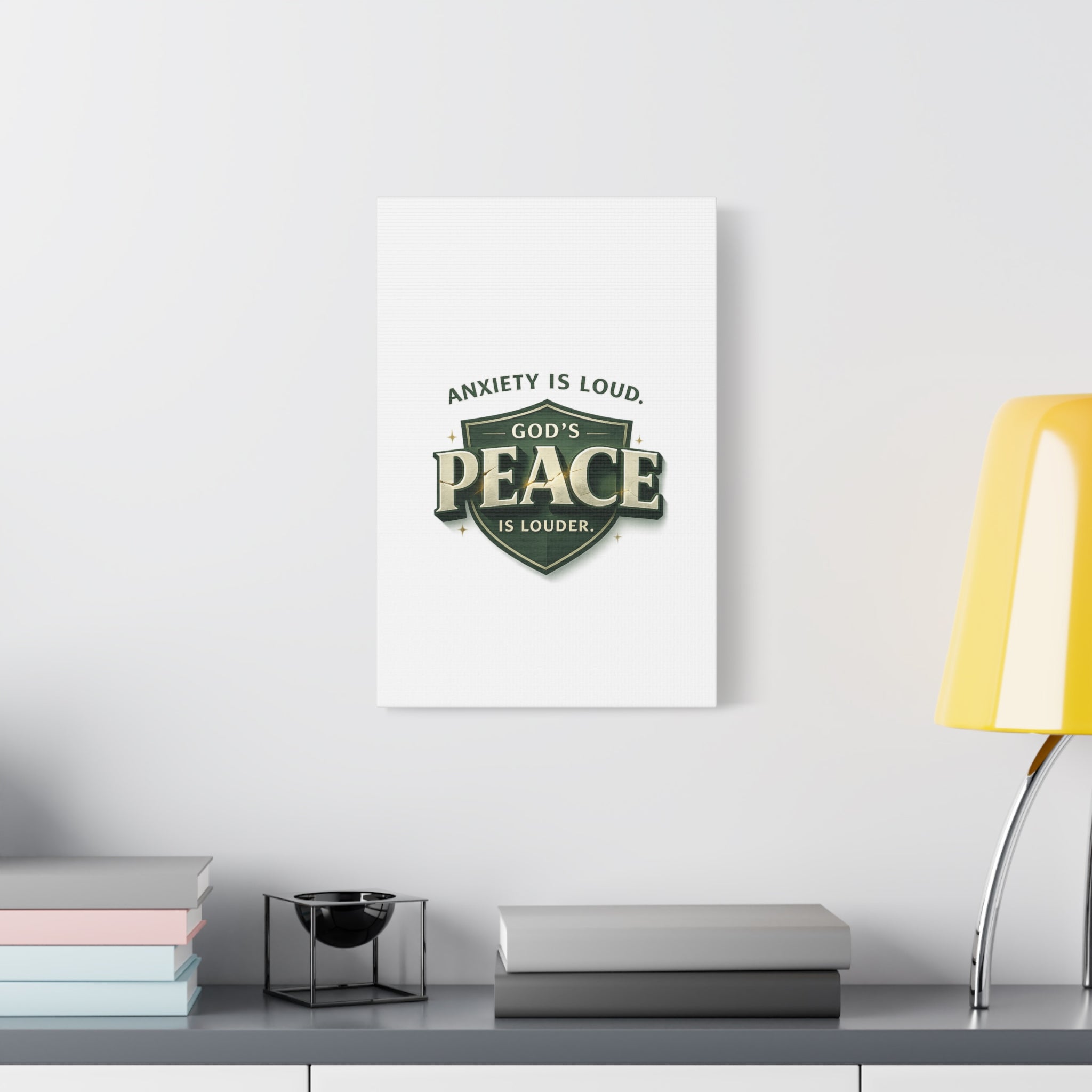 Anxiety Is Loud, God's Peace Is Louder - Christian Canvas  Wall Art | faith Home Decor | Free Shipping