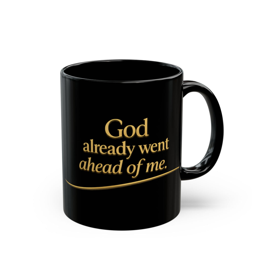 Christian faith coffee mug flat lay with Bible and journal