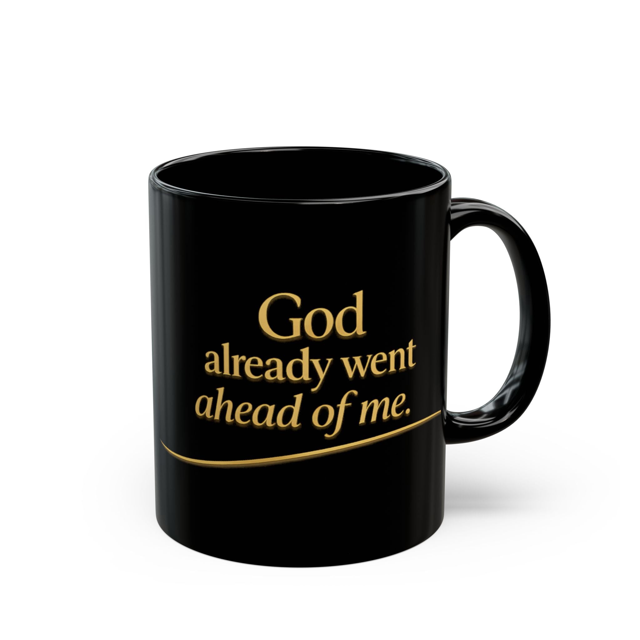 Christian faith coffee mug flat lay with Bible and journal
