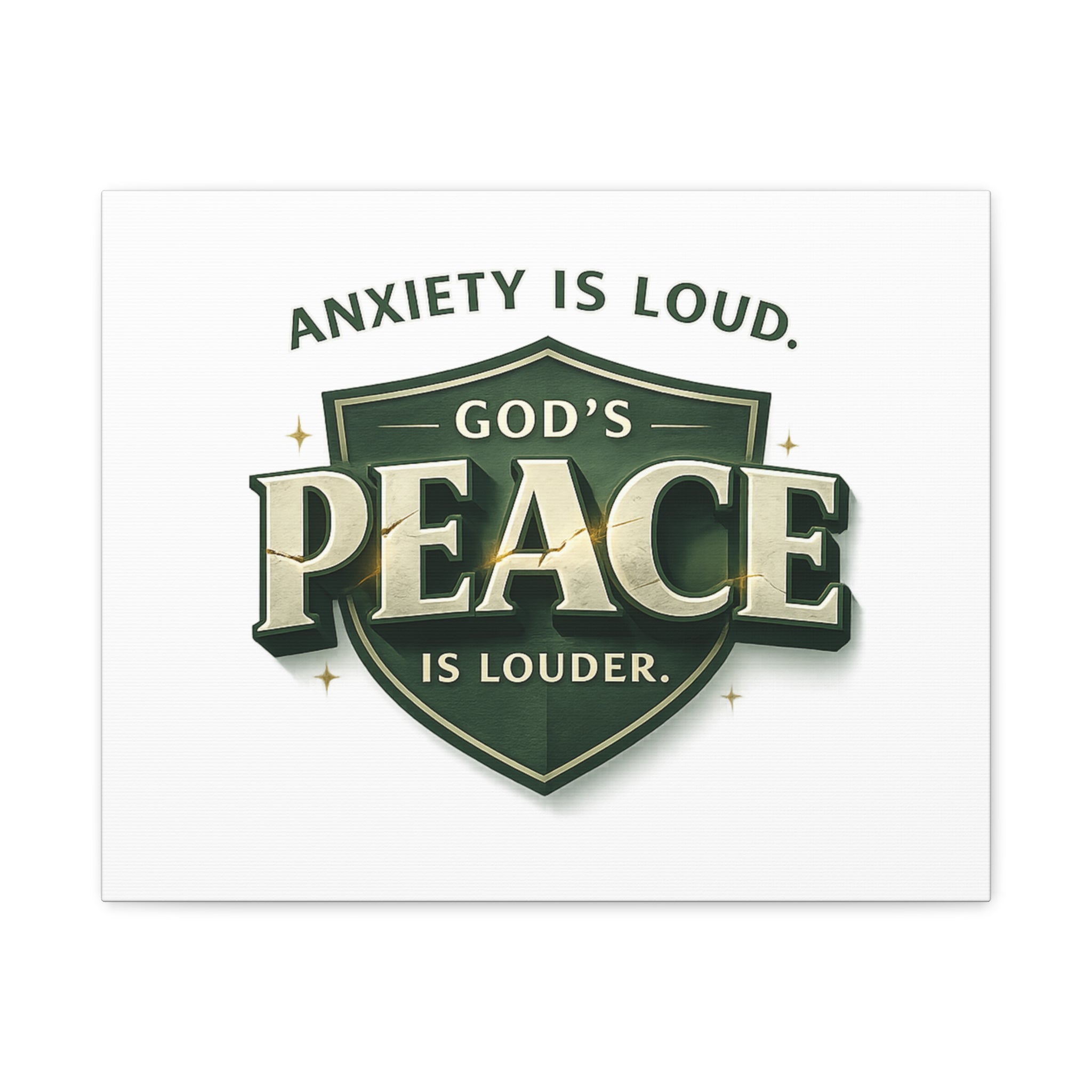 Anxiety Is Loud, God's Peace Is Louder - Christian Canvas  Wall Art | faith Home Decor | Free Shipping