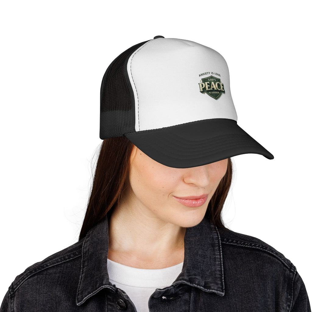 Anxiety Is Quiet, God’s Peace Is Louder – Christian Trucker Hat | Faith Baseball Cap | Religious Gift | Free Shipping