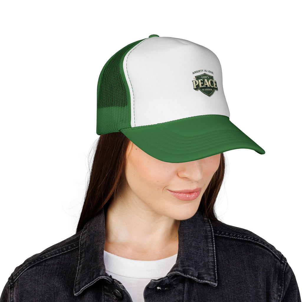 Anxiety Is Quiet, God’s Peace Is Louder – Christian Trucker Hat | Faith Baseball Cap | Religious Gift | Free Shipping