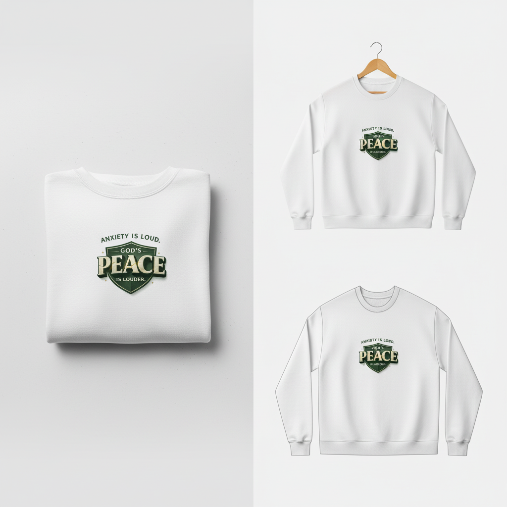 Anxiety Is Loud, God’s Peace Is Louder - Christian Long Sleeve Tee | Faith Shirt
