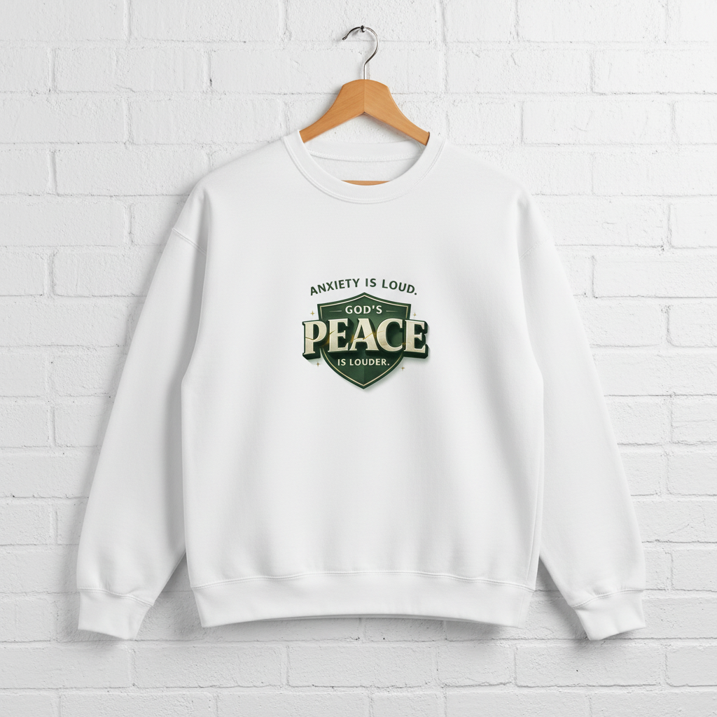 Anxiety Is Loud, God’s Peace Is Louder - Christian Long Sleeve Tee | Faith Shirt