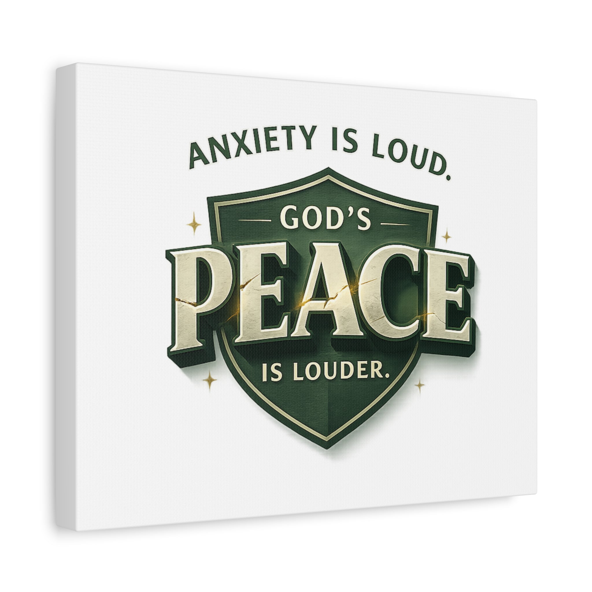 Anxiety Is Loud, God's Peace Is Louder - Christian Canvas  Wall Art | faith Home Decor | Free Shipping