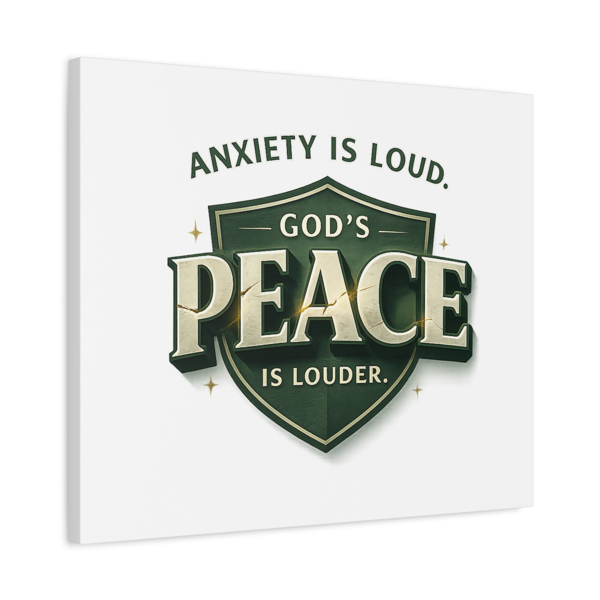 Anxiety Is Loud, God's Peace Is Louder - Christian Canvas  Wall Art | faith Home Decor | Free Shipping