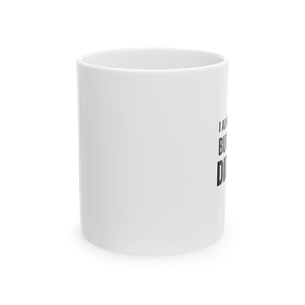 Christian faith encouragement mug flat lay with Bible and journal