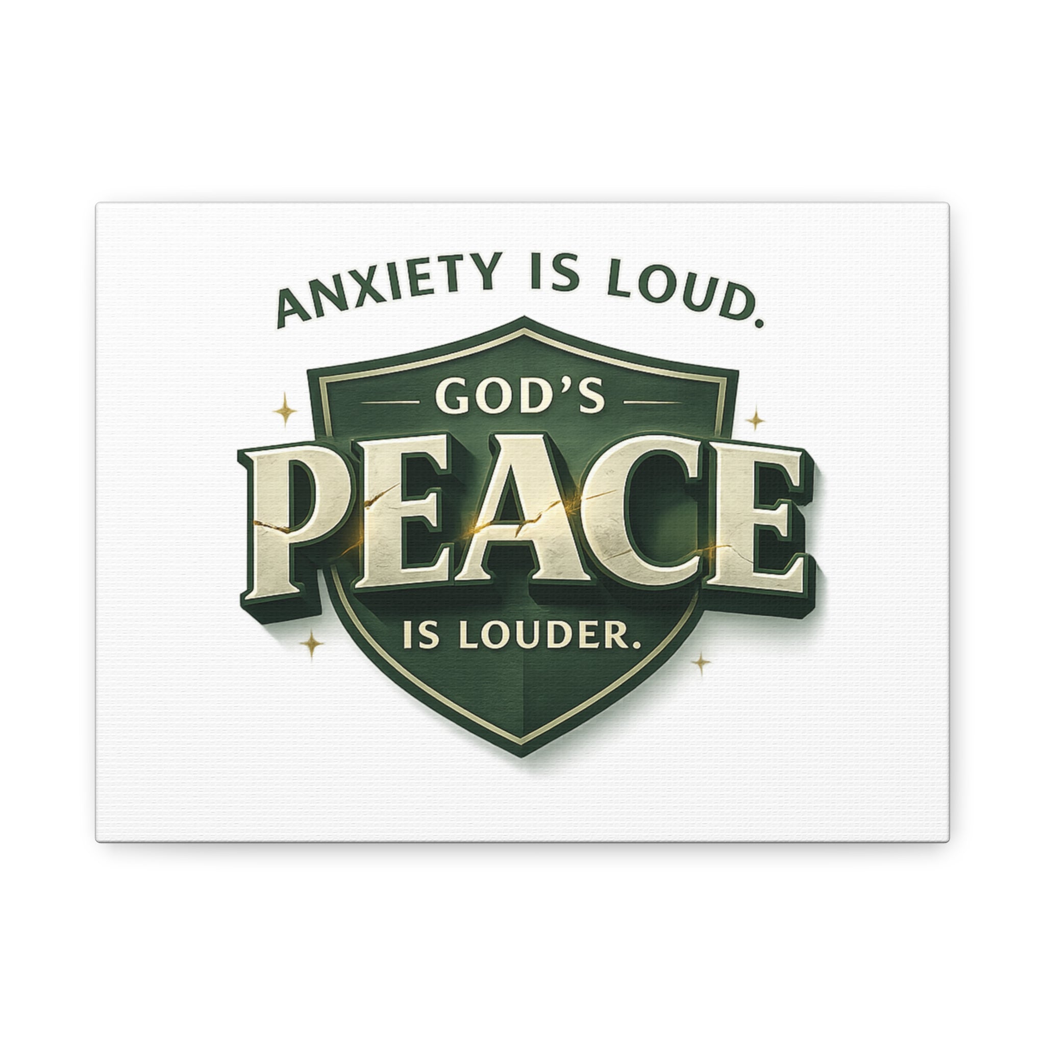 Matte Canvas Print - "Anxiety Is Loud, God's Peace Is Louder" Faith Wall Art