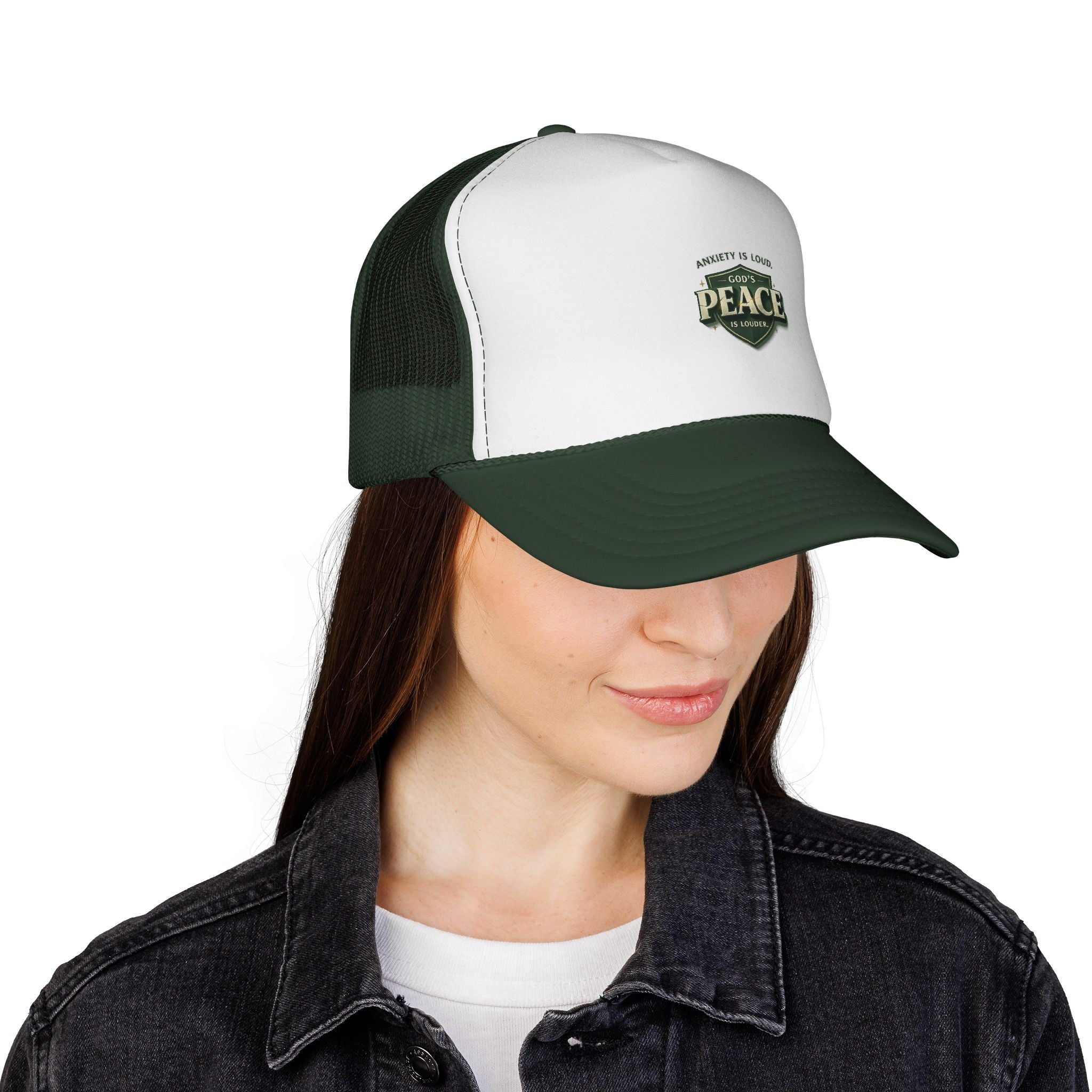 Anxiety Is Quiet, God’s Peace Is Louder – Christian Trucker Hat | Faith Baseball Cap | Religious Gift | Free Shipping