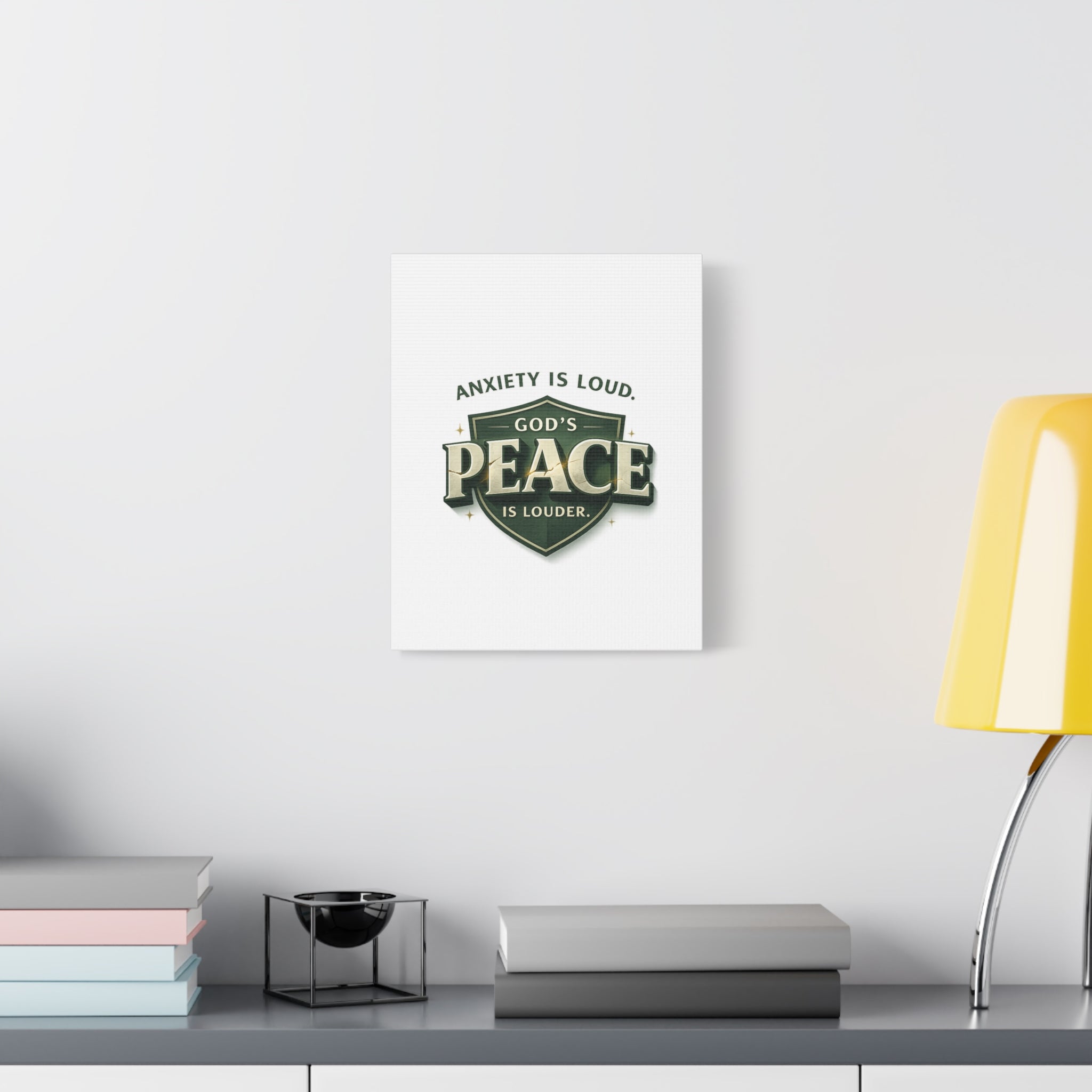 Anxiety Is Loud, God's Peace Is Louder - Christian Canvas  Wall Art | faith Home Decor | Free Shipping