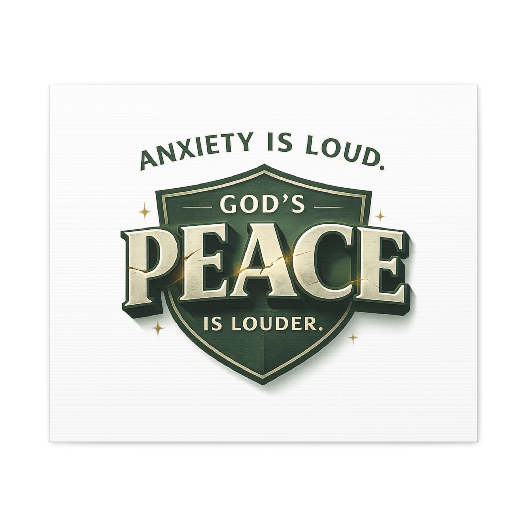 Matte Canvas Print - "Anxiety Is Loud, God's Peace Is Louder" Faith Wall Art