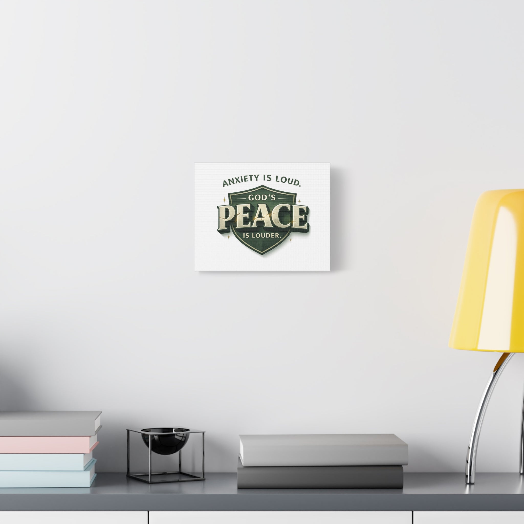 Anxiety Is Loud, God's Peace Is Louder - Christian Canvas  Wall Art | faith Home Decor | Free Shipping
