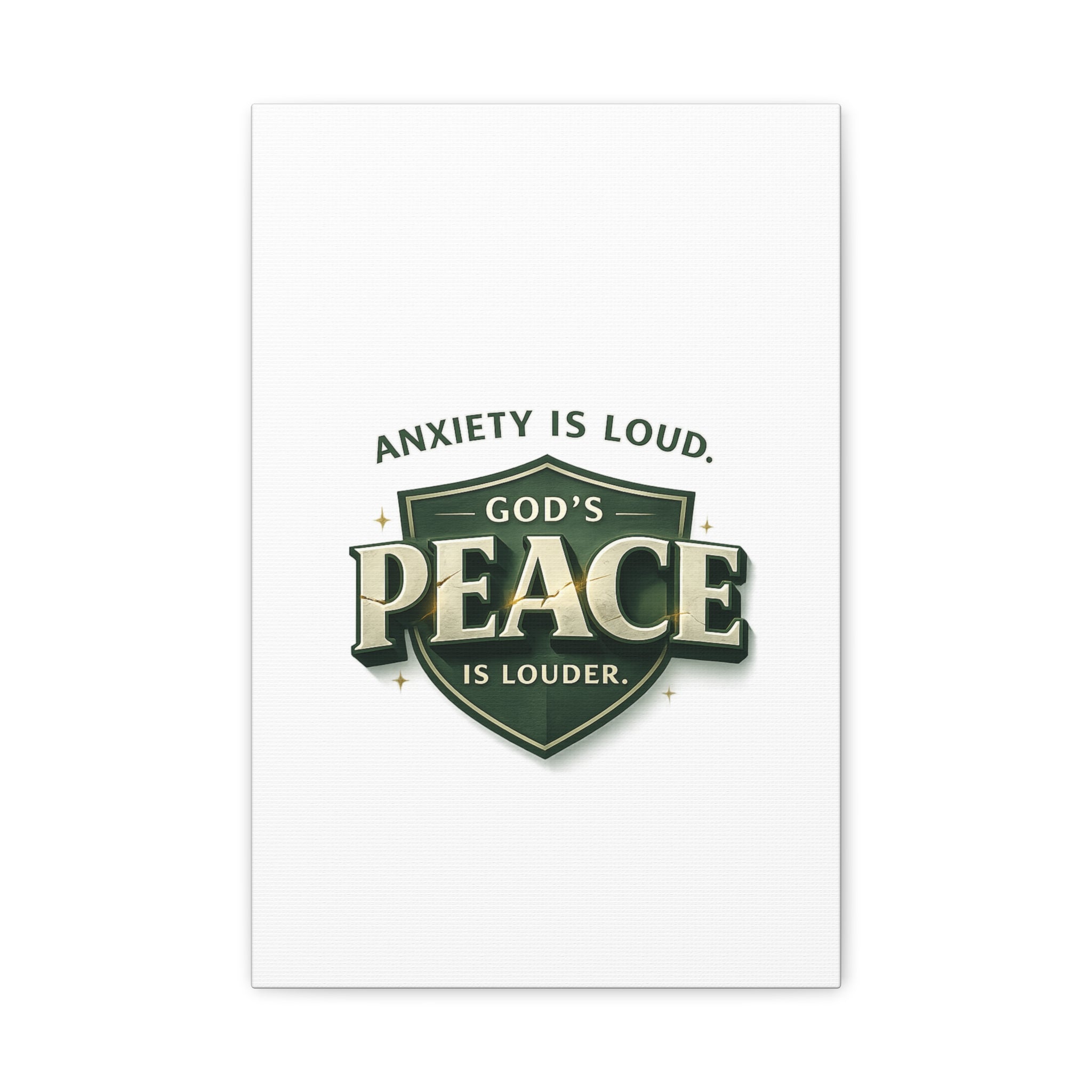 Matte Canvas Print - "Anxiety Is Loud, God's Peace Is Louder" Faith Wall Art