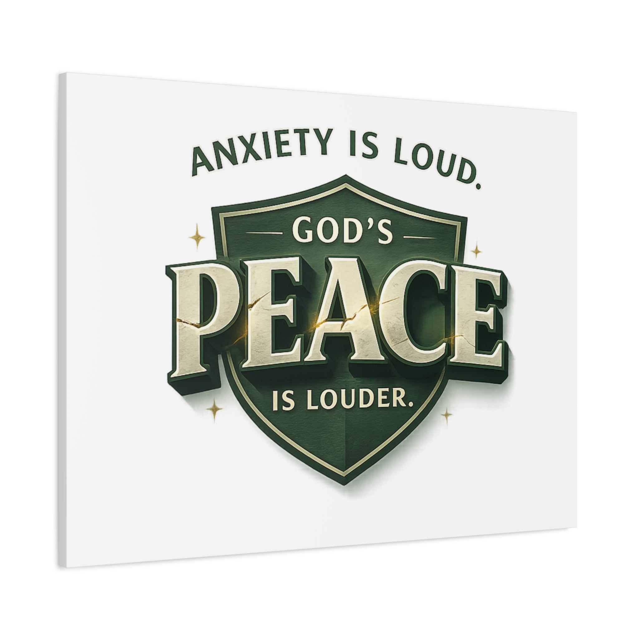 Anxiety Is Loud, God's Peace Is Louder - Christian Canvas  Wall Art | faith Home Decor | Free Shipping