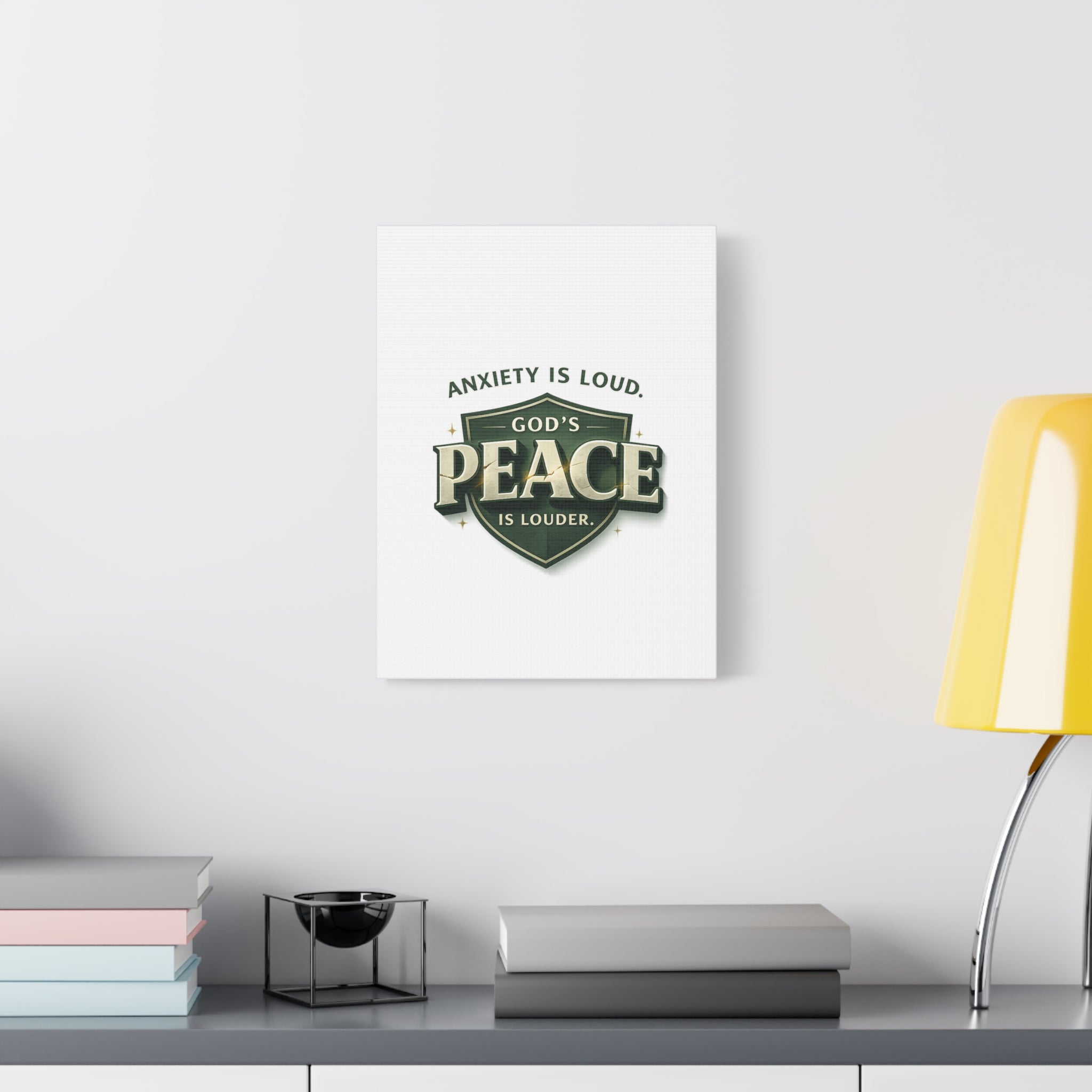 Anxiety Is Loud, God's Peace Is Louder - Christian Canvas  Wall Art | faith Home Decor | Free Shipping