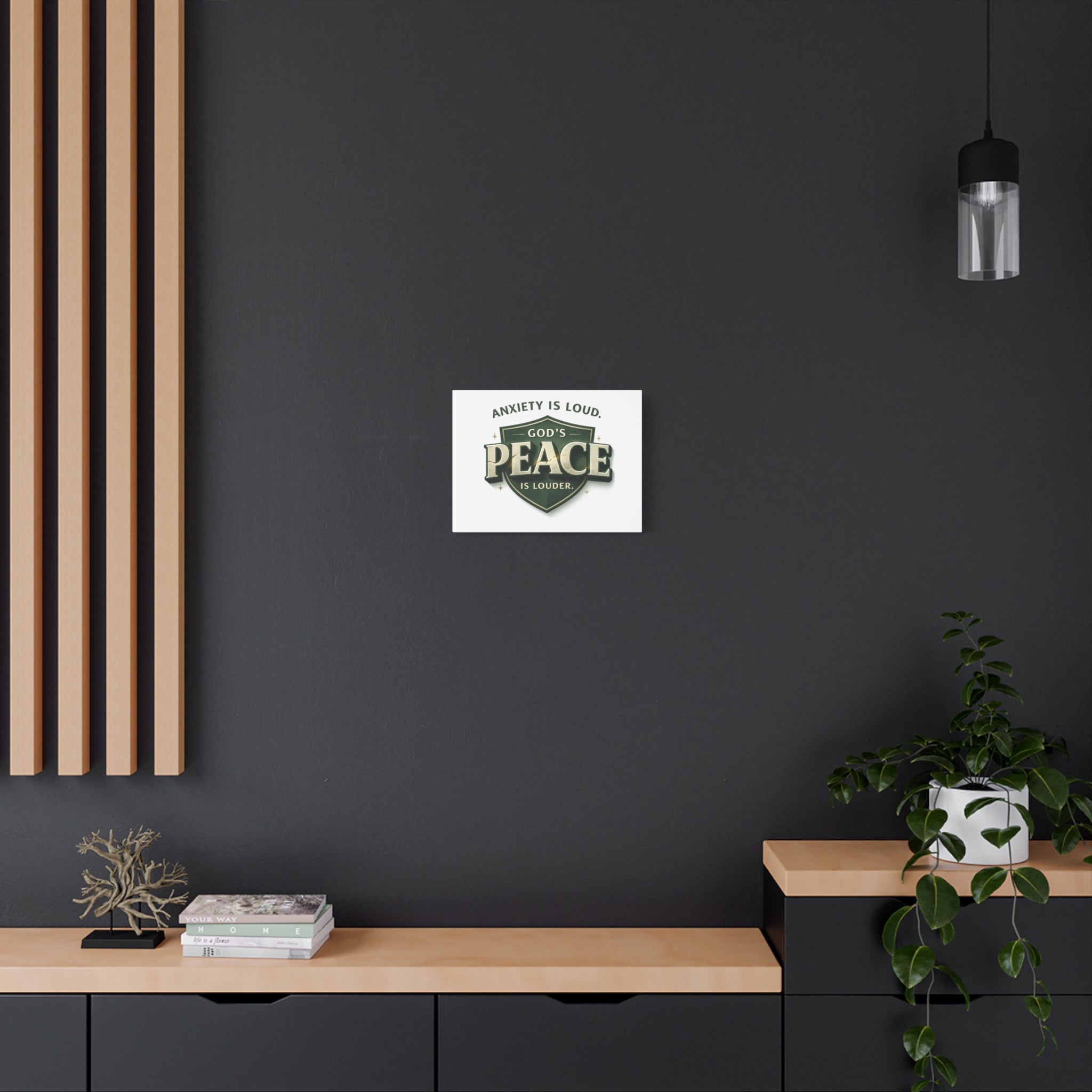 Anxiety Is Loud, God's Peace Is Louder - Christian Canvas  Wall Art | faith Home Decor | Free Shipping